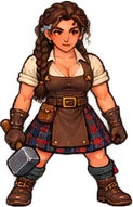 Highland Smith with his hammer